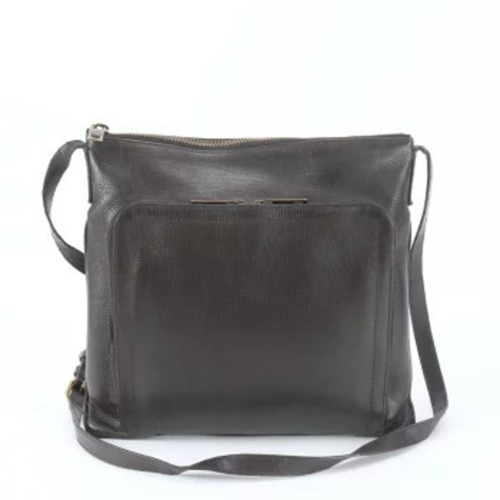 Louis Vuitton Utah Sac Plat Cafe Leather Messenger Tote Bag Black Gray
